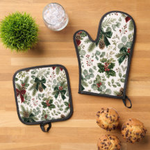 Elegantes botanisches Weihnachtsmuster