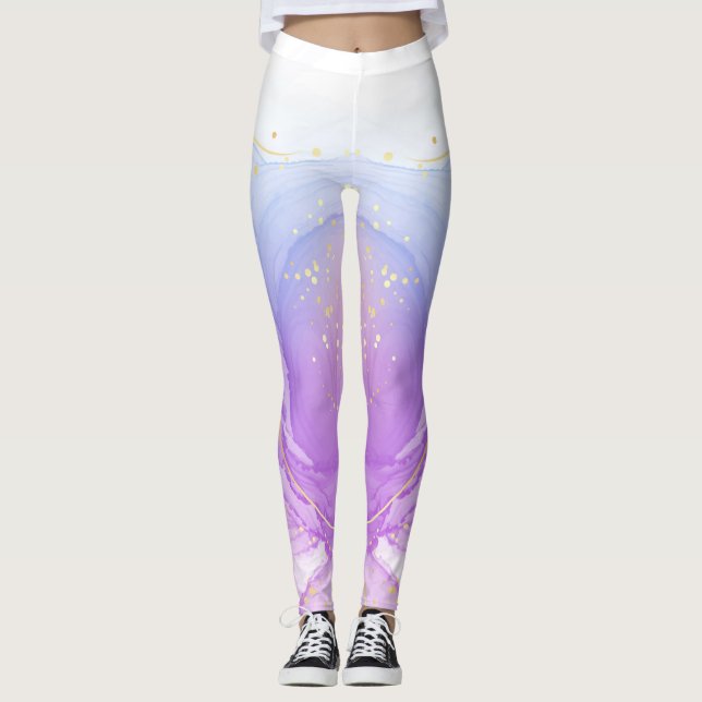 Elegantes Bouquet-Design mit eigener Marke Leggings (Vorderseite)