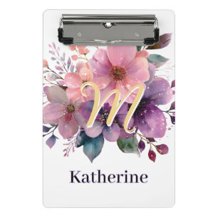 Elegantes Bouquet mit Individuelle Name Mini Klemmbrett