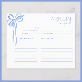 Elegantes Bow Blue Watercolor Brautparty Rezept