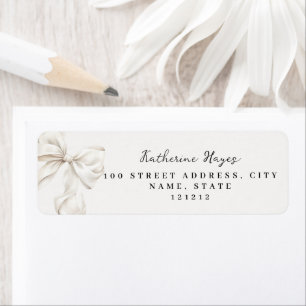 Elegantes Bow-Brautparty-Rücksendeadresse-Label
