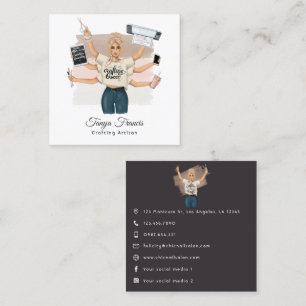 Elegantes Branding-Design für die Crafting-Königin Quadratische Visitenkarte