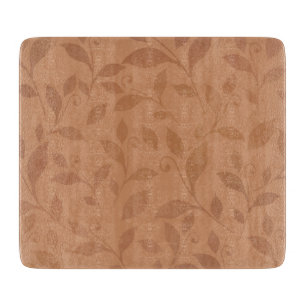 Elegantes braunes Abstraktes Herbstleaves-Muster Schneidebrett
