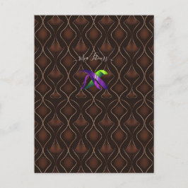 Elegantes braunes Gold Art Deco geometrisches Must Postkarte