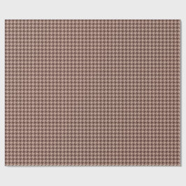 Elegantes braunes Houndstooth-Klassiker-Muster Geschenkpapier