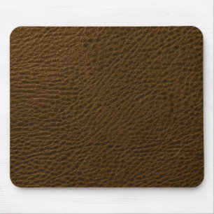 Elegantes braunes Kunstleder im Vintage-Stil Mousepad