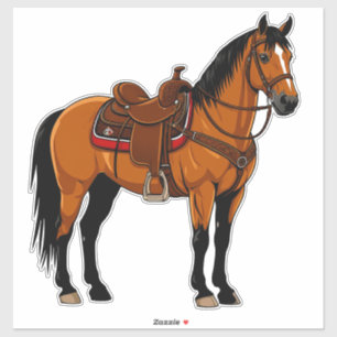 🐴 Elegantes braunes Pferd Reitsport-Dekor ✨ Aufkleber