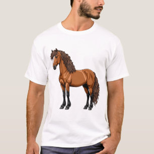 Elegantes braunes Pferd T-Shirt