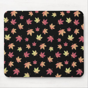 Elegantes braunes rotes Herbstmuster   Mousepad