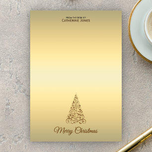 Elegantes braunes und beige personalisiertes Weihn Post-it Klebezettel