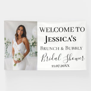 Elegantes Braut-Foto-Brunch- & Bubbly-Brautjungfer Banner