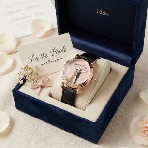 Elegantes Braut-Hochzeitsgeschenk Individuelles Er Armbanduhr
