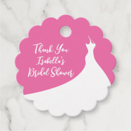 Elegantes Brautparty Danke fuchsia Fvor Tags Geschenkanhänger