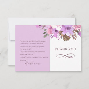 Elegantes Brautparty Floral Vielen Dank Karte