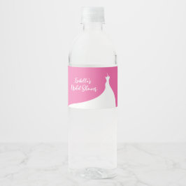 Elegantes Brautparty fuchsia Wasser Flasche Etiket Wasserflaschenetikett