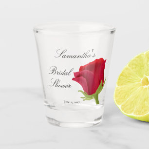 Elegantes Brautparty für klassische Rote Rose Schnapsglas