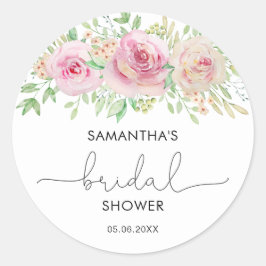 Elegantes Brautparty für Rose Runder Aufkleber
