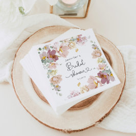 Elegantes Brautparty für Wildblumen Serviette