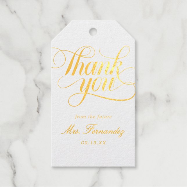 Elegantes Brautparty Geschenkanhänger (Vorderseite)