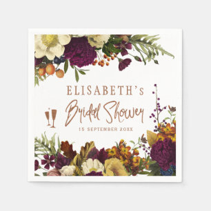 Elegantes Brautparty im Herbst Serviette