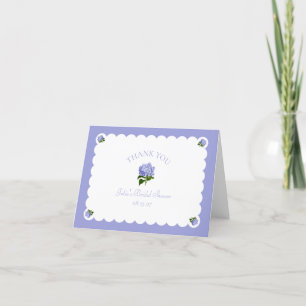 Elegantes Brautparty Lavender Blue Hydrangea Chic Dankeskarte