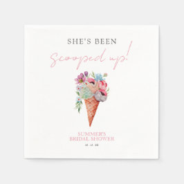 Elegantes Brautparty mit Blumen Serviette