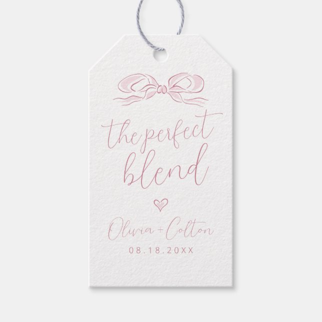 Elegantes Brautparty mit dem perfekten Blend Rosa  Geschenkanhänger (Vorderseite)