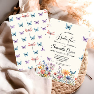 Elegantes Brautparty mit Wasserfarben Einladung