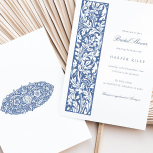 Elegantes Brautparty Olivencreme Einladung