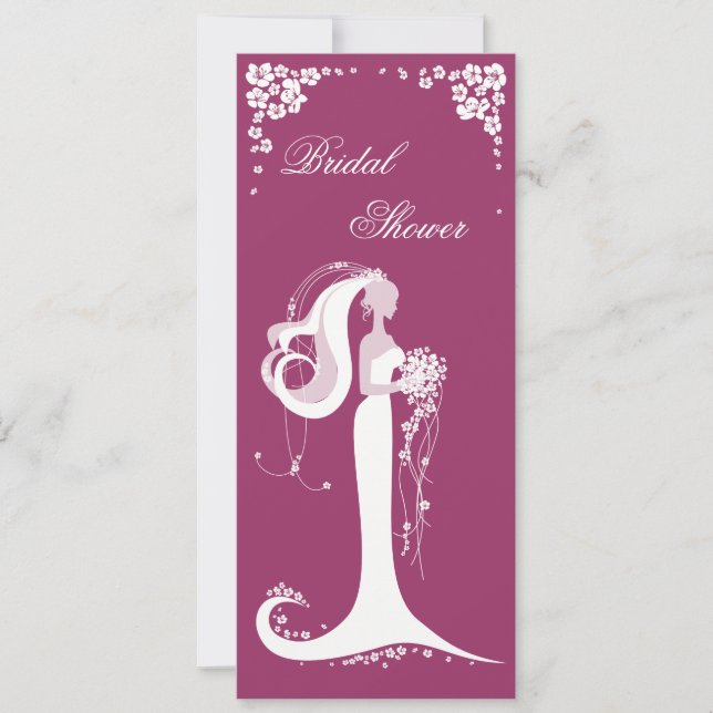 Elegantes Brautparty Party Ankündigung (Vorderseite)