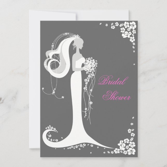 Elegantes Brautparty Party Ankündigung (Vorderseite)