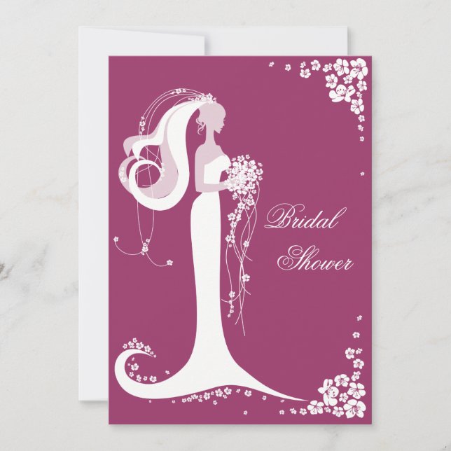 Elegantes Brautparty Party Ankündigung (Vorderseite)