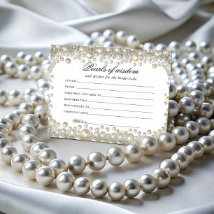Elegantes Brautparty Perlen der Weisheitskarte