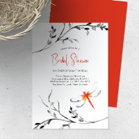 Elegantes Brautparty Rote Dragonfly