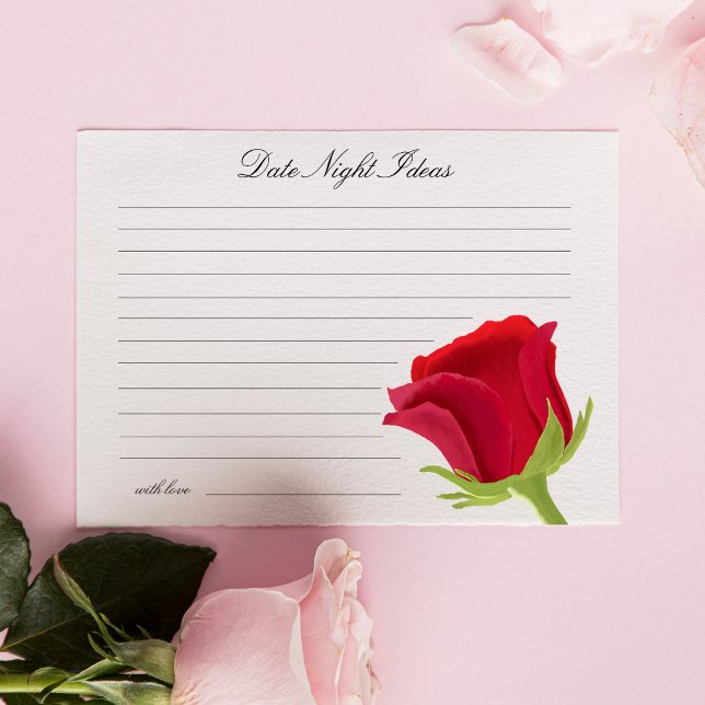 Elegantes Brautparty Rote Rose Begleitkarte (Von Creator hochgeladen)