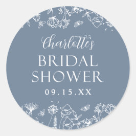 Elegantes Brautparty Runder Aufkleber