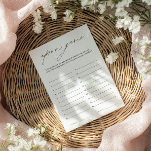 Elegantes Brautparty Schürze Game Einladung