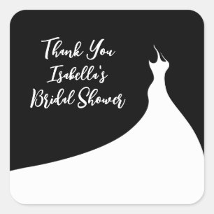 Elegantes Brautparty Sticker schwarz
