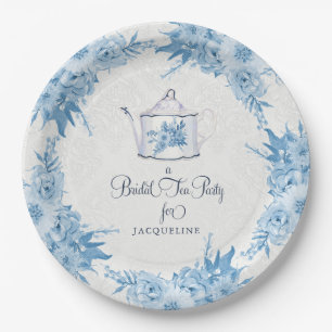 Elegantes Brautparty Tea Party Pappteller