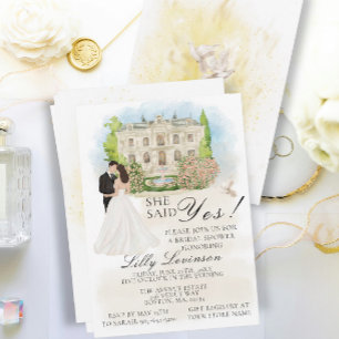 Elegantes Brautparty Veranstaltungsort Blume sagte Einladung