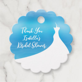 Elegantes Brautparty Vielen Dank für Ihr blaues Aq Geschenkanhänger