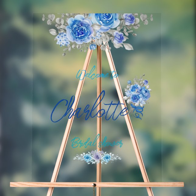 Elegantes Brautparty Wasserfarben Acrylschild (Neutral)