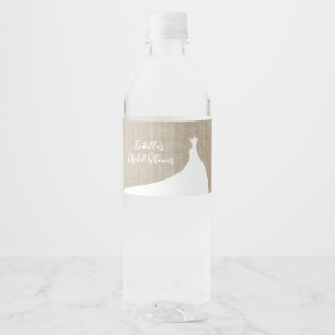 Elegantes Brautparty Wasserflaschenetikett