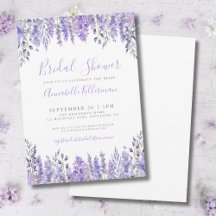 Elegantes Brautparty Watercolor Lavendel