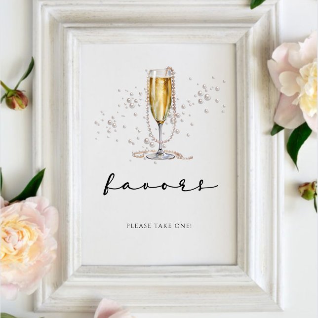 Elegantes Brautparty Watercolor Sockelschild (Von Creator hochgeladen)