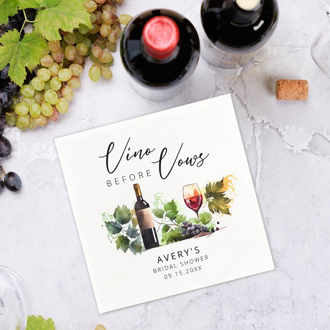 Elegantes Brautparty Wine Vino Serviette (Von Creator hochgeladen)