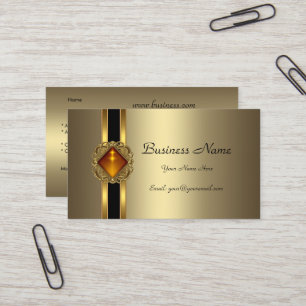 Elegantes Bronze-Gold-Schwarz-Bernstein-Juwel Visitenkarte