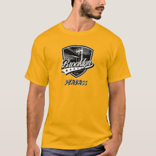 Elegantes Brooklyn Swoosh Logo Design T-Shirt