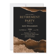 Elegantes Brown Agate Gemstone Retirement Party