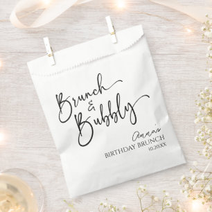 Elegantes Brunch und Bubbly Birthday Brunch Party Geschenktütchen